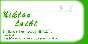 miklos loibl business card